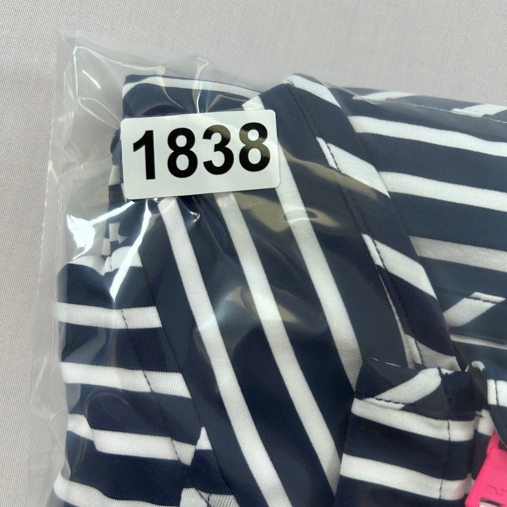 Vineyard Vines Shep Shirt Womens M Navy Stripe 1/4 Zip Pullover Preppy Coastal - Picture 8 of 8
